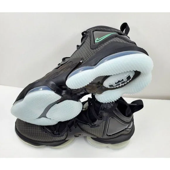 Nike LEBRON 19 Men's Basketball Shoes Black/Green Glow CZ0203-003 Size 9